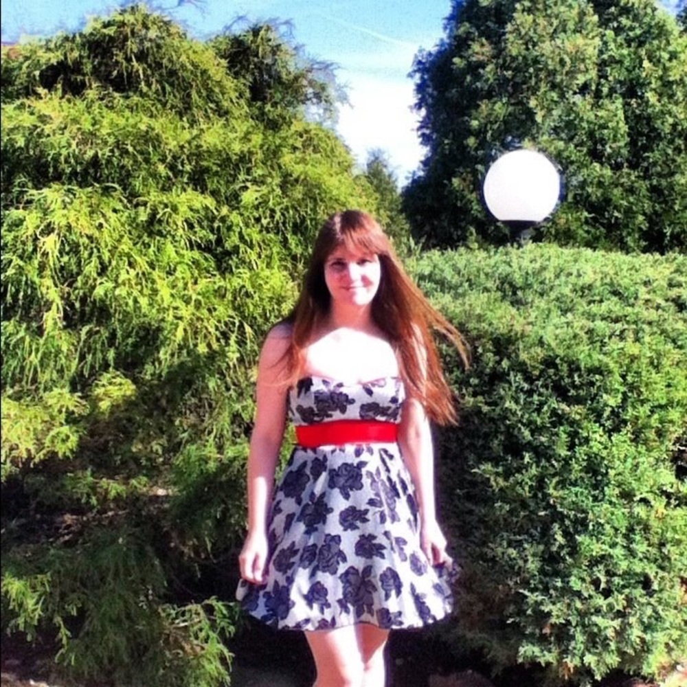 Trixxi Strapless Floral Semiformal Dress Size 5 NEW NWT - Picture 4 of 10